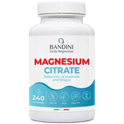 Магнезиев Цитрат 740mg - 240 капсули | Bandini Pharma - Италия