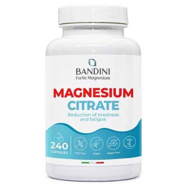 Магнезиев Цитрат 740mg - 240 капсули | Bandini Pharma - Италия