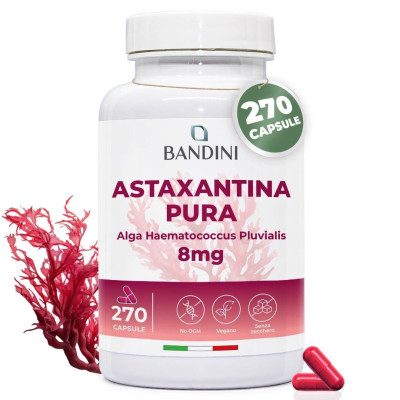 Астаксантин 8mg - 270 капсули | Bandini Pharma - Италия