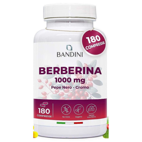 Берберин с хром и пиперин - 180 таблетки | Bandini Pharma - Италия