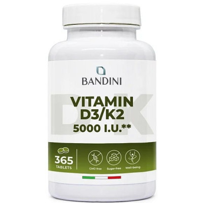 Витамин Д3 + К2 - 365 таблетки | Bandini Pharma - Италия