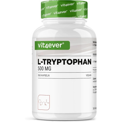 Л-Триптофан 500mg - 365 капсули | Vit4ever - Германия
