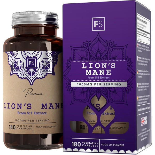 Херициум / Лъвска грива 500mg (екстракт 5:1) - 180 капсули | Focus Supplements - Великобритания