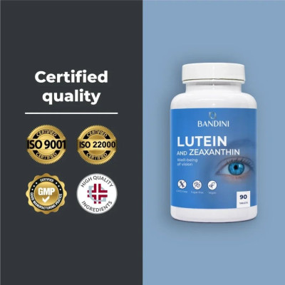 Лутеин и Зеаксантин - 90 таблетки | BANDINI Pharma - Италия