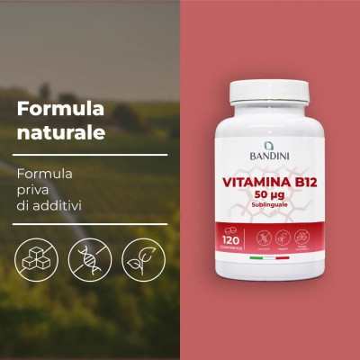 Сублингвален витамин B12 – 120 таблетки | Bandini Pharma - Италия