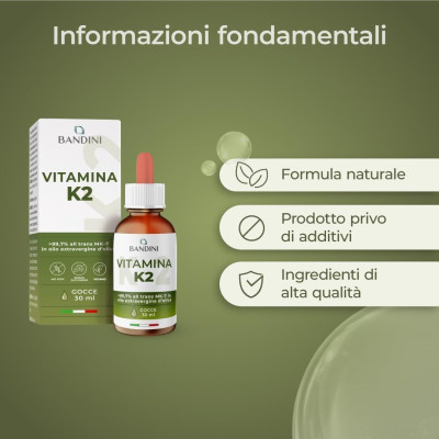 К2 МК-7 - 30ml | Bandini Pharma - Италия