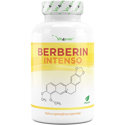 Берберин 500mg + Пеперин - 120 каспули | Vit4ever - Германия