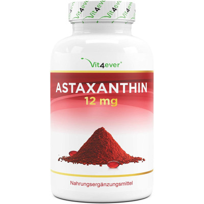 Астаксантин 12 mg с натурален витамин Е - 150 капсули | Vit4ever - Германия