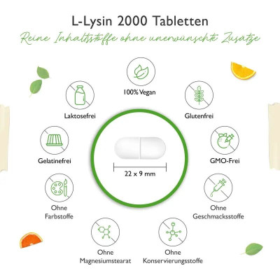 Л-Лизин 1000mg - 365 таблетки | Vit4ever - Германия