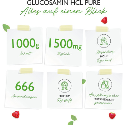 Глюкозамин хидрохлорид на прах, 1000g | Vit4ever - Германия