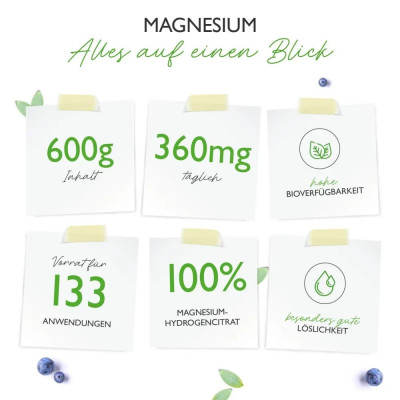 Магнезиев цитрат на прах - 600gr | Vit4ever - Германия