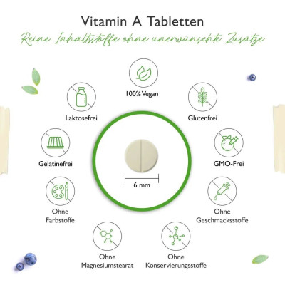 Витамин А 10,000 IU (3000mcg) - 365 таблетки | Vit4ever - Германия