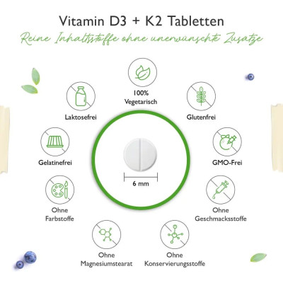 Витамин D3 5000 IU + Витамин К2 100mcg - 100 таблетки | Vit4ever - Германия