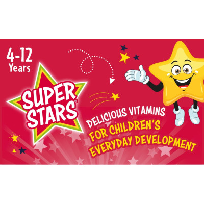 Super Stars мултивитамини (4 -12 години) - 60 дъвчащи таблетки | Natures Aid - Великобритания