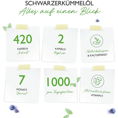 Масло от черен кимион 500mg - 420 капсули