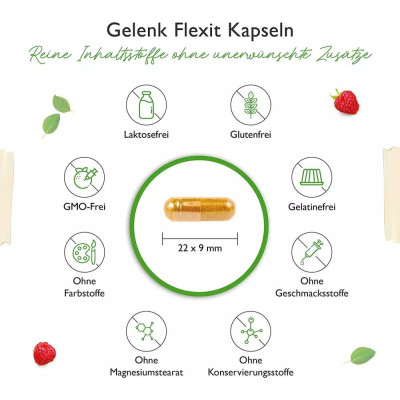 Gelenk Flexit - Комплекс за стави с 9 съставки - 180 капсули | Vit4ever - Германия