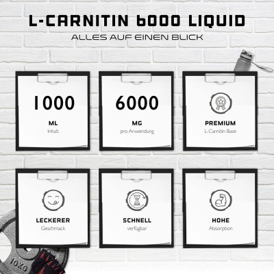 Л-карнитин 6000mg с витамин Б6 (череша) - 1 литър