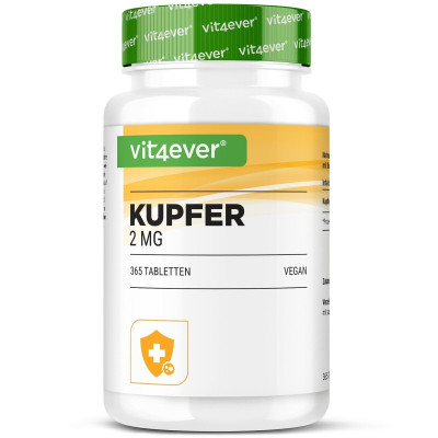 Меден глюконат 2mg - 365 таблетки | Vit4ever - Германия