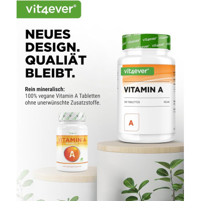 Витамин А 10,000 IU (3000mcg) - 365 таблетки | Vit4ever - Германия