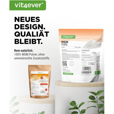 MSМ на прах, 1100 гр | Vit4ever - Германия