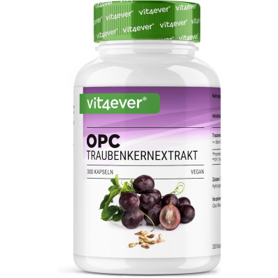 OPC - Екстракт от гроздови семки 500mg - 300 капсули | Vit4ever - Германия