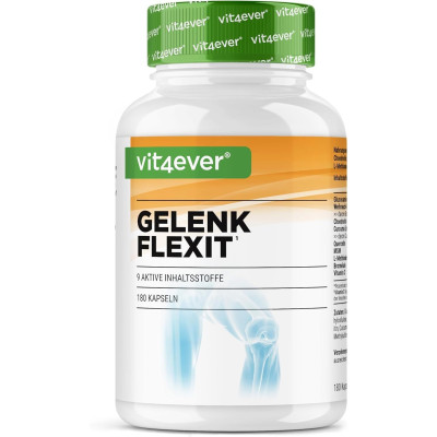 Gelenk Flexit - Комплекс за стави с 9 съставки - 180 капсули | Vit4ever - Германия