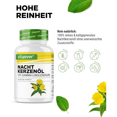 Масло от вечерна иглика 1000mg - 365 капсули | Vit4ever - Германия