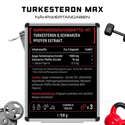Turkesteron Max / Туркестерон Макс 503mg - 90 капсули | GEN - Германия