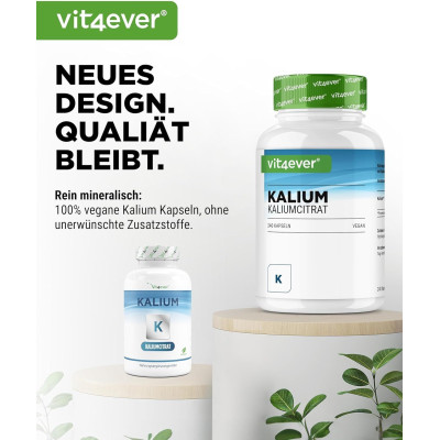 Калий (цитрат) 400mg - 240 капсули | Vit4ever - Германия
