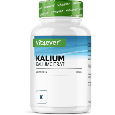 Калий (цитрат) 400mg - 240 капсули | Vit4ever - Германия