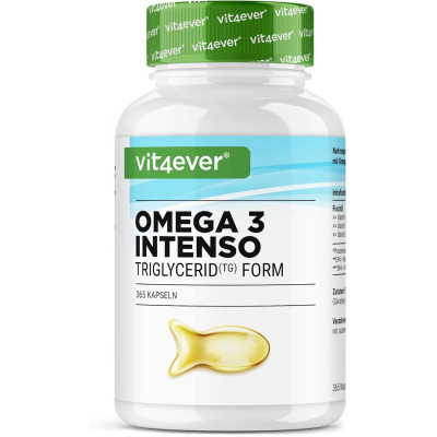 Омега-3 Интенсо DHA 300mg / EPA 400mg - 365 капсули