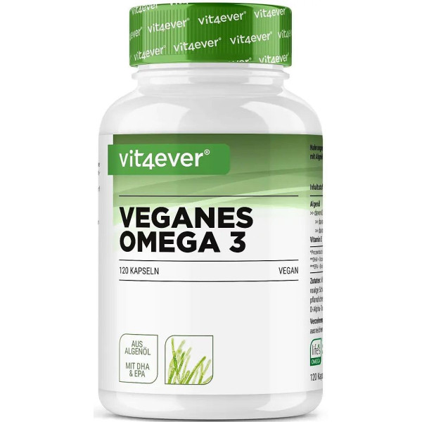 Омега-3 от водорасли (EPA & DHA), 500mg - 120 капсули | Vit4ever - Германия