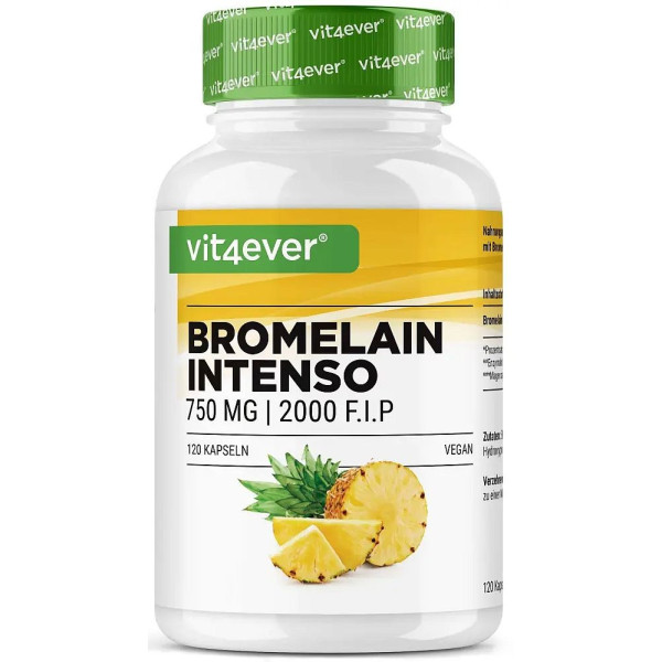 Бромелаин 750mg / 2000 FIP - 120 капсули | Vit4ever - Германия