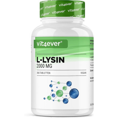 Л-Лизин 1000mg - 365 таблетки | Vit4ever - Германия