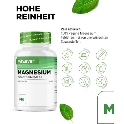 Магнезиев малат 2000mg - 240 таблетки | Vit4ever - Германия