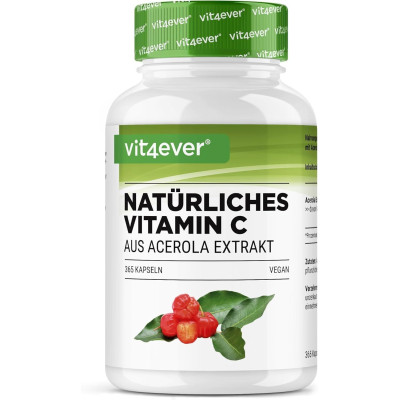Екстракт от Aцерола 750mg - 365 капсули | Vit4ever - Германия