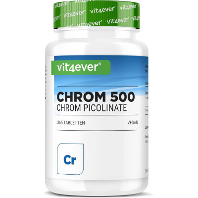 Хром пиколинат 500mcg - 365 таблетки | Vit4ever - Германия