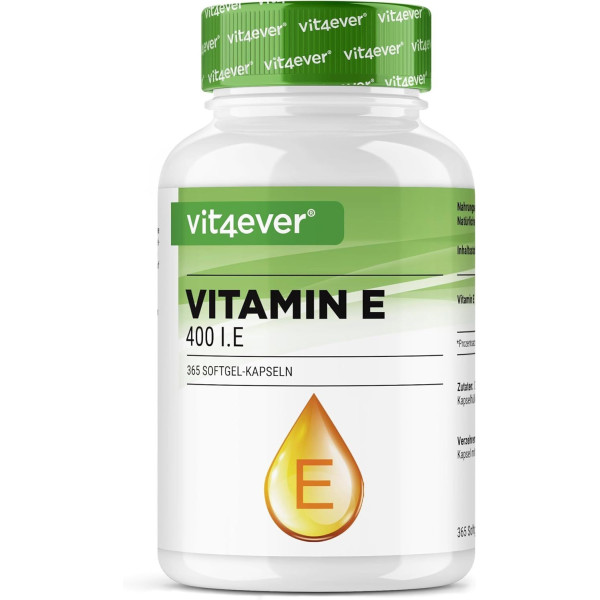 Витамин Е 400IU - 365 капсули | Vit4ever - Германия