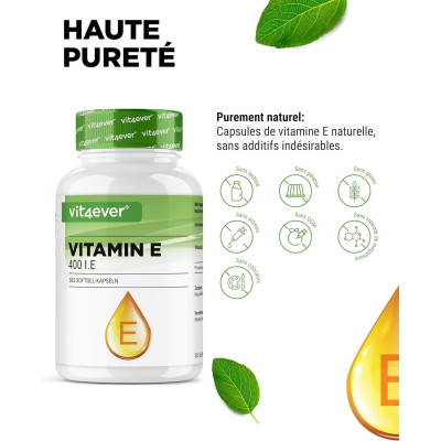 Витамин Е 400 I.E. (D-alpha Tocopherol) - 365 капсули