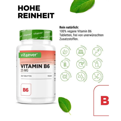 Витамин Б6 25mg - 365 таблетки | Vit4ever - Германия
