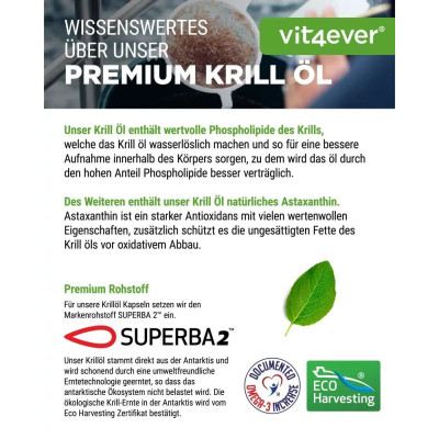 Масло от крил Superba® 500mg (Омега-3) - 120 капсули | Vit4ever - Германия
