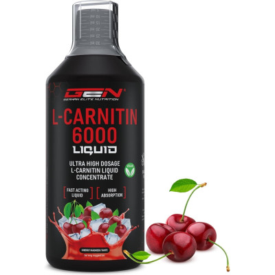 Л-карнитин 6000mg с витамин Б6 (череша) - 1 литър