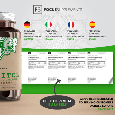 Инозитол, фолиева киселина и хром 500mg - 90 таблетки | Focus Supplements - UK