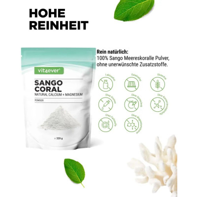 Бял корал Санго на прах - 300gr | Vit4ever - Германия