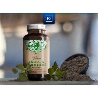 Бакопа Мониери 10:1 екстракт 500ng - 120 капсули | Focus Supplements - UK