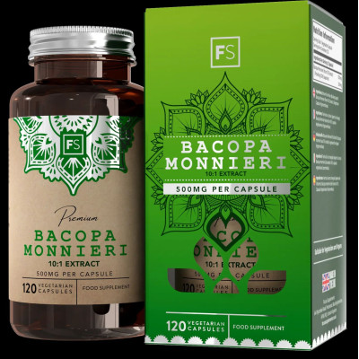 Бакопа Мониери 10:1 екстракт 500ng - 120 капсули | Focus Supplements - UK