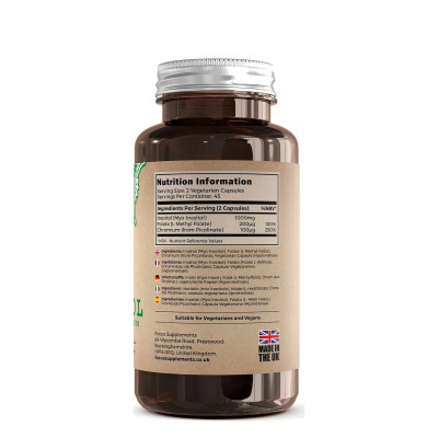 Инозитол, фолиева киселина и хром 500mg - 90 таблетки | Focus Supplements - UK