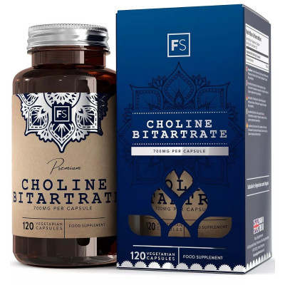 Холин битартрат 700mg - 120 капсули | Focus Supplements - UK