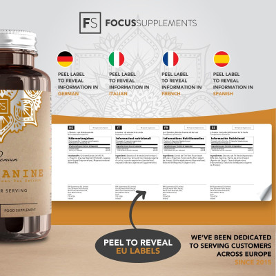 Л-Теанин (екстракт от зелен чай), 150mg - 90 капсули | Focus Supplements - UK