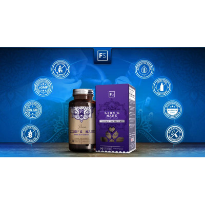 Херициум лъвска грива 500mg (5:1 екстракт) - 180 капсули | Focus Supplements - UK